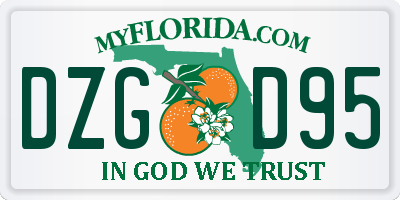 FL license plate DZGD95
