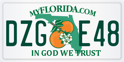 FL license plate DZGE48