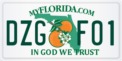 FL license plate DZGF01