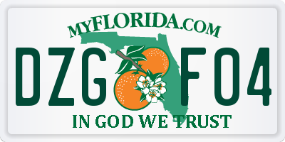 FL license plate DZGF04