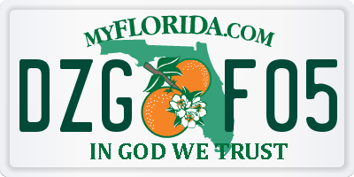 FL license plate DZGF05