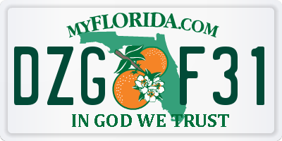 FL license plate DZGF31
