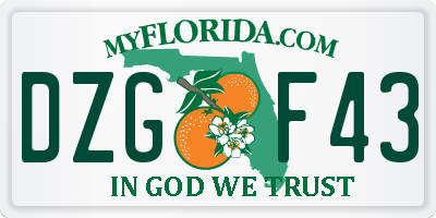 FL license plate DZGF43