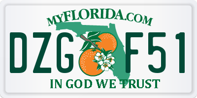 FL license plate DZGF51