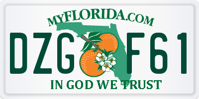FL license plate DZGF61