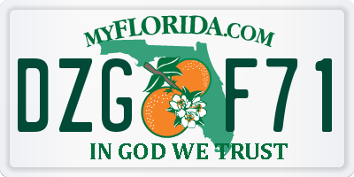 FL license plate DZGF71