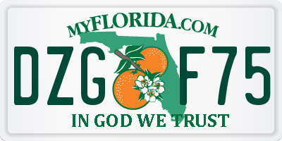 FL license plate DZGF75