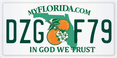FL license plate DZGF79