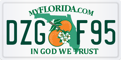 FL license plate DZGF95