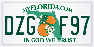 FL license plate DZGF97