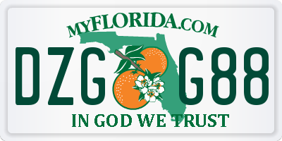 FL license plate DZGG88