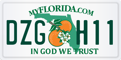 FL license plate DZGH11
