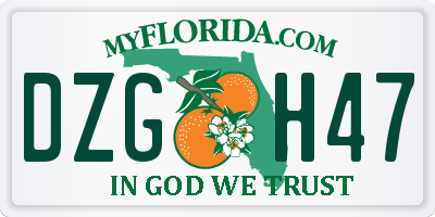 FL license plate DZGH47