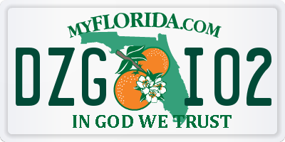 FL license plate DZGI02