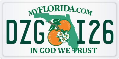 FL license plate DZGI26