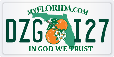 FL license plate DZGI27
