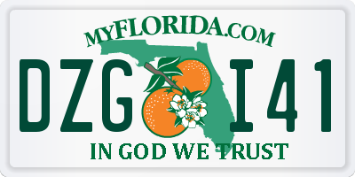 FL license plate DZGI41
