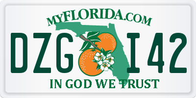 FL license plate DZGI42