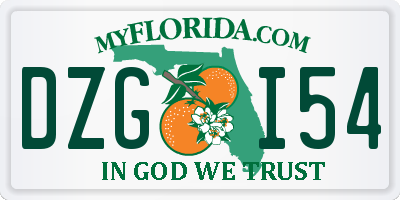 FL license plate DZGI54