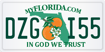 FL license plate DZGI55