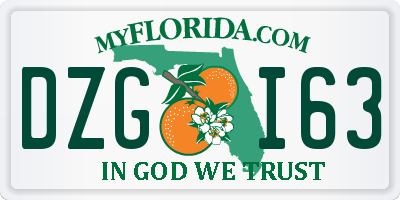 FL license plate DZGI63