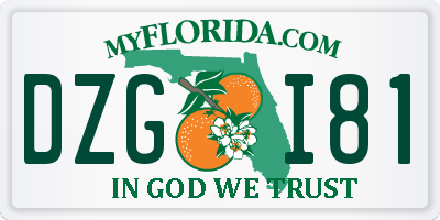 FL license plate DZGI81