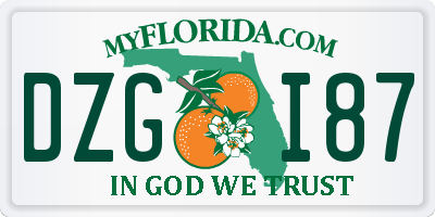 FL license plate DZGI87