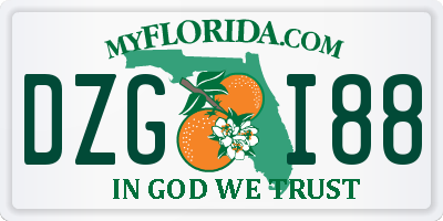 FL license plate DZGI88