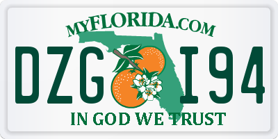 FL license plate DZGI94