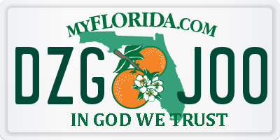 FL license plate DZGJ00