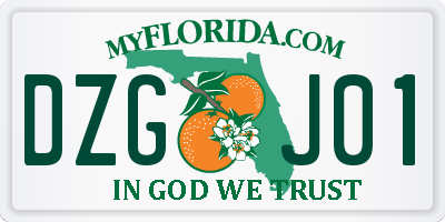 FL license plate DZGJ01