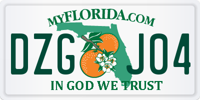 FL license plate DZGJ04