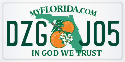 FL license plate DZGJ05