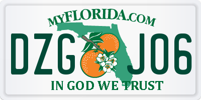 FL license plate DZGJ06