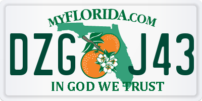 FL license plate DZGJ43