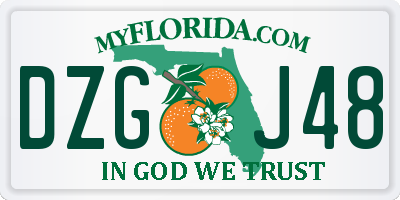 FL license plate DZGJ48