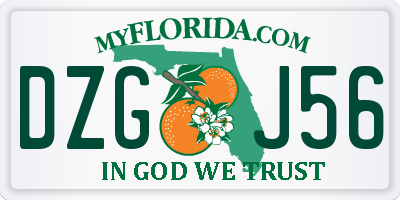 FL license plate DZGJ56