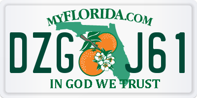 FL license plate DZGJ61