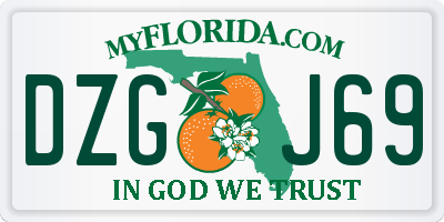 FL license plate DZGJ69