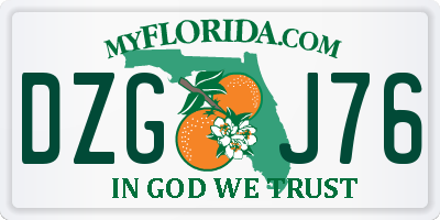 FL license plate DZGJ76