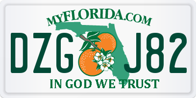 FL license plate DZGJ82