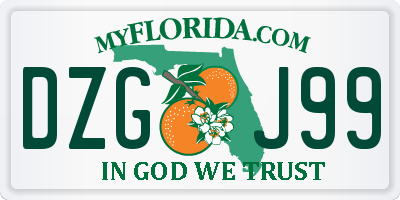 FL license plate DZGJ99