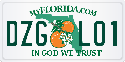 FL license plate DZGL01