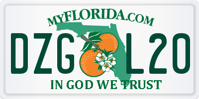 FL license plate DZGL20