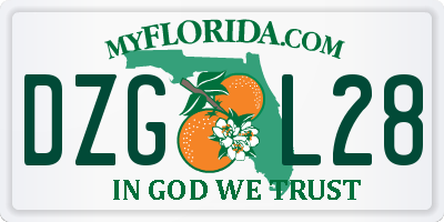 FL license plate DZGL28