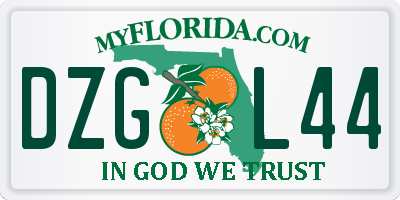FL license plate DZGL44