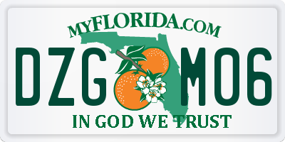 FL license plate DZGM06