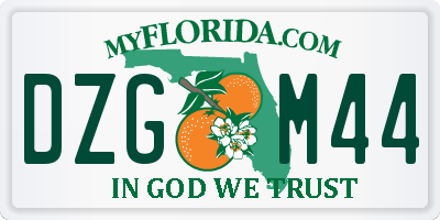 FL license plate DZGM44
