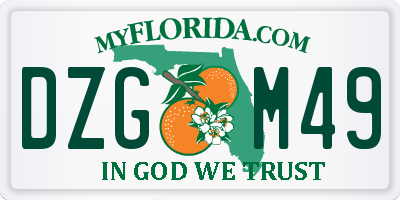 FL license plate DZGM49