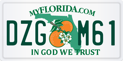 FL license plate DZGM61